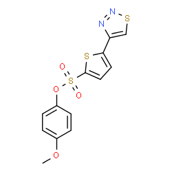 4-Methoxyphenyl 5-(1,2,3-thiadiazol-4-yl)-2-thiophenesulfonate Structure