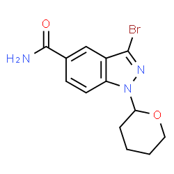 3-bromo-1-(tetrahydro-2H-pyran-2-yl)-1H-indazole-5-carboxamide picture