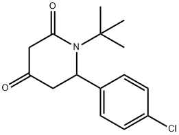 1-(叔-丁基)-6-(4-氯苯基)哌啶-2,4-二酮结构式