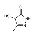 3-methyl-5-oxo-2-pyrazoline-4-thiol Structure