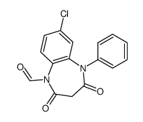 7-chloro-2,4-dioxo-5-phenyl-1,5-benzodiazepine-1-carbaldehyde结构式