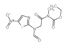 ethyl N-[2-[formyl-(5-nitro-1,3-thiazol-2-yl)amino]acetyl]-N-methyl-carbamate Structure