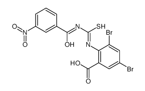 3,5-DIBROMO-2-[[[(3-NITROBENZOYL)AMINO]THIOXOMETHYL]AMINO]-BENZOIC ACID structure