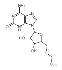 6-amino-9-[5-(ethylsulfanylmethyl)-3,4-dihydroxy-oxolan-2-yl]-1H-purin-2-one picture