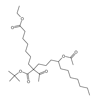 Ethyl 8-Acetyl-8-tert.-butoxycarbonyl-12-acetoxynonadecanoate Structure