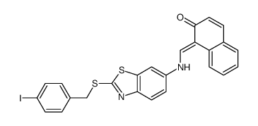 1-[[[2-[(4-iodophenyl)methylsulfanyl]-1,3-benzothiazol-6-yl]amino]methylidene]naphthalen-2-one结构式