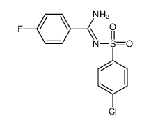 N'-(4-chlorophenyl)sulfonyl-4-fluorobenzenecarboximidamide Structure