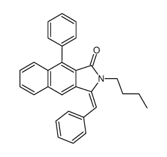 3-benzylidene-2-butyl-9-phenyl-2,3-dihydro-benzo[f]isoindol-1-one Structure