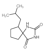 1,3-Diazaspiro[4.4]nonane-2,4-dione,6-(2-methylpropyl)- Structure