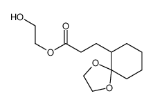 2-hydroxyethyl 3-(1,4-dioxaspiro[4.5]decan-6-yl)propanoate结构式