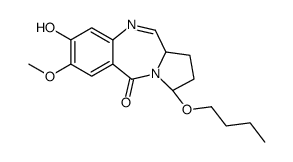 (6aS,9S)-9-butoxy-3-hydroxy-2-methoxy-6a,7,8,9-tetrahydropyrrolo[2,1-c][1,4]benzodiazepin-11-one Structure