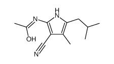 N-[3-cyano-4-methyl-5-(2-methylpropyl)-1H-pyrrol-2-yl]acetamide Structure