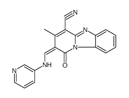 3-methyl-1-oxo-2-[(pyridin-3-ylamino)methylidene]pyrido[1,2-a]benzimidazole-4-carbonitrile结构式