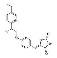 5-{4-[2-chloro-2-(5-ethylpyridn-2-yl)ethoxy]benzylidene}-2,4-thiazolidene dione结构式