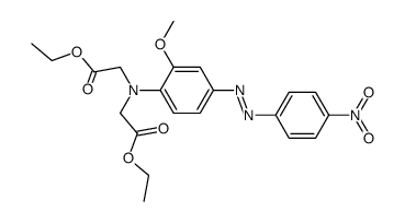 {ethoxycarbonylmethyl-[2-methoxy-4-(4-nitro-phenylazo)-phenyl]-amino}-acetic acid ethyl ester Structure