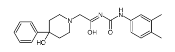 N-[(3,4-dimethylphenyl)carbamoyl]-2-(4-hydroxy-4-phenylpiperidin-1-yl)acetamide结构式