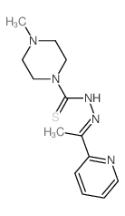 4-methyl-N-(1-pyridin-2-ylethylideneamino)piperazine-1-carbothioamide结构式