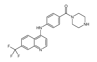 Piperazine, 1-(4-((7-(trifluoromethyl)-4-quinolinyl)amino)benzoyl)-结构式