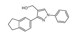 [3-(2,3-dihydro-1H-inden-5-yl)-1-phenylpyrazol-4-yl]methanol结构式