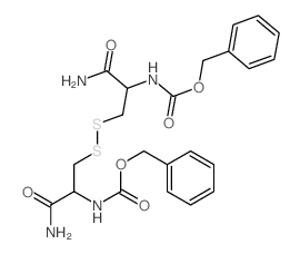 11-Oxa-5,6-dithia-2,9-diazadodecanoicacid, 3,8-bis(aminocarbonyl)-10-oxo-12-phenyl-, phenylmethyl ester结构式