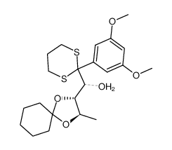 (2R*,3R*)-α-[2-(3,5-dimethoxyphenyl)-m-dithian-2-yl]-3-methyl-1,4-dioxaspiro[4.5]decane-2-methanol结构式