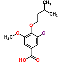 3-Chloro-5-methoxy-4-(3-methylbutoxy)benzoic acid structure