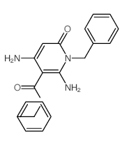 3-Pyridinecarboxamide,2,4-diamino-1,6-dihydro-6-oxo-N,1-bis(phenylmethyl)- structure