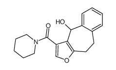 (10-hydroxy-5,10-dihydro-4H-benzo[1,2]cyclohepta[3,4-c]furan-1-yl)-piperidin-1-ylmethanone Structure