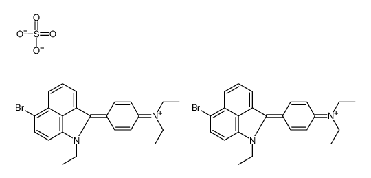 6-bromo-2-[4-(diethylamino)phenyl]-1-ethylbenz[cd]indolium sulphate (2:1) structure