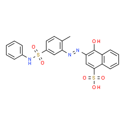 4-hydroxy-3-[[2-methyl-5-[(phenylamino)sulphonyl]phenyl]azo]naphthalene-2-sulphonic acid Structure