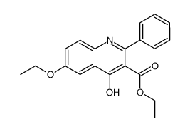 6-ethoxy-4-hydroxy-2-phenyl-quinoline-3-carboxylic acid ethyl ester结构式