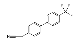 [1,1'-Biphenyl]-4-acetonitrile, 4'-(trifluoromethyl) Structure