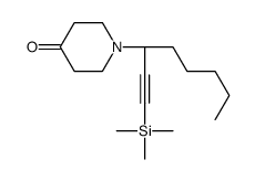 1-[(3S)-1-trimethylsilyloct-1-yn-3-yl]piperidin-4-one Structure