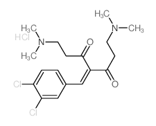 4-[(3,4-dichlorophenyl)methylidene]-1,7-bis(dimethylamino)heptane-3,5-dione structure