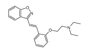 {2-[2-((E)-2-Benzo[d]isoxazol-3-yl-vinyl)-phenoxy]-ethyl}-diethyl-amine结构式