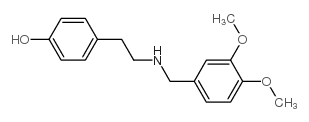 4-(2-(3,4-二甲氧基苄基氨基)乙基)苯酚结构式