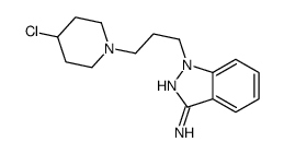 1-[3-(4-chloropiperidin-1-yl)propyl]indazol-3-amine结构式