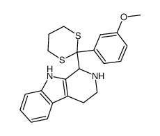 1<2-(2-(3-methoxyphenyl)-1,3-dithianyl)>carboline Structure