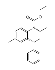 (2R,4R)-2,6-Dimethyl-4-phenyl-3,4-dihydro-2H-quinoline-1-carboxylic acid ethyl ester结构式