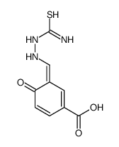 3-[(2-carbamothioylhydrazinyl)methylidene]-4-oxocyclohexa-1,5-diene-1-carboxylic acid结构式