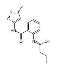 2-(butanoylamino)-N-(3-methyl-1,2-oxazol-5-yl)benzamide结构式