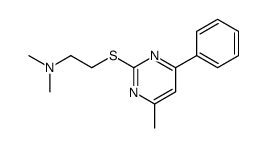 N,N-dimethyl-2-(4-methyl-6-phenylpyrimidin-2-yl)sulfanylethanamine结构式