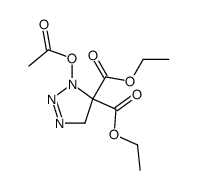 1-methylcarbonyloxy-5,5-bis(carbethoxy)-Δ2-1,2,3-triazoline Structure