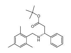 (+)-tert-butyl (R)-3-((mesitylmethyl)amino)-3-phenylpropanoate结构式