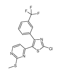 4-[2-chloro-4-(3-trifluoromethylphenyl)thiazol-5-yl]-2-methylsulfanylpyrimidine Structure