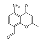 5-amino-2-methyl-4-oxochromene-8-carbaldehyde结构式