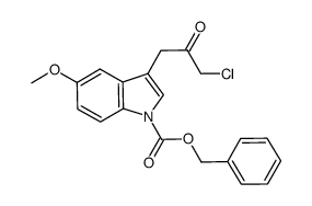 benzyl 3-(3-chloro-2-oxopropyl)-5-methoxy-1H-indole-1-carboxylate Structure