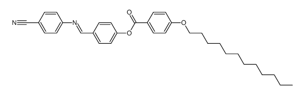 4-Dodecyloxy-benzoic acid 4-{[(E)-4-cyano-phenylimino]-methyl}-phenyl ester Structure