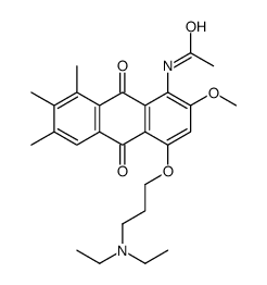 N-[4-[3-(diethylamino)propoxy]-2-methoxy-6,7,8-trimethyl-9,10-dioxoanthracen-1-yl]acetamide结构式