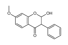 2-hydroxy-7-methoxy-3-phenyl-2,3-dihydrochromen-4-one结构式